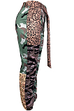 Fashion Casual Camouflage Leopard Grain Cargo Pants With A Belt LS6435