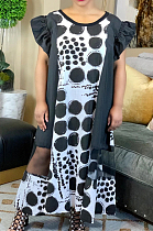 Fashion Casual Print Loose Long Dress QY0302