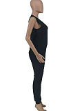 Women Loose Pocket Sleeveless Casual Jumpsuit AYW6005