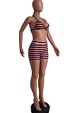 Summer Sexy Stripe Print Swimsuits Two-Piece ZDD31120