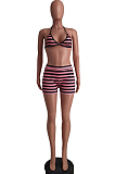 Summer Sexy Stripe Print Swimsuits Two-Piece ZDD31120