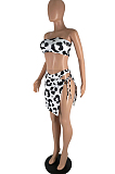 Fashion Print Breast Implants Bikini Swimsuits Three Piece YZL841 
