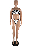 Fashion Print Breast Implants Bikini Swimsuits Three Piece YZL841 