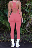 Women Yoga Cultivate One's Morality Backless Carry Buttock Sport Jumpsuit Q871