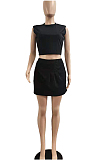 Euramrican Fashion Sleeveless T-Shirt Divided Skirt Casual Sets NYF8067