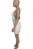 SUPER WHOLESALE | Halter Neck Knotted Strap Cultivate One's Morality Sexy Mini Dress Q870