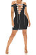 Sexy Half Open Collar Bind Pit Bar A Word Shoulder Cultivate One's Morality Mini Dress BE8036