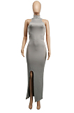 Fashion Sexy Sleeveless Split Long Dress SDE2116