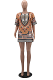Fashion Casual Summer African Totem Dress W8389 