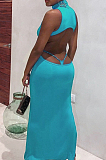 Fashion Sexy Sleeveless Split Long Dress SDE2116