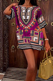 Fashion Casual Summer African Totem Dress W8389 