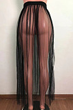 Fashion Sexy Net Yarn Perspective Beach Skirts QZ4341