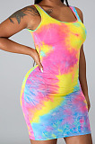 Fashion Sexy Sleeveless Tie Dye Print Dress SMR10132 