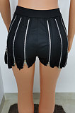 Sexy Zipper Black High Waist Shorts LE1077