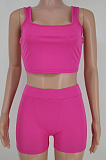 Euramerican Pure Color Vest Shorts Yoge Sports Sets X9307