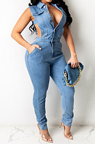 Fashion Women Cowboy Cultivate One's Morality Casual Jumpsuit JLX6087