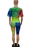 Trendy Digital Printing Tie Dye Shorts Sets LD8702