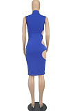 Euramerican Fashion Sleeveless Hole Dress BLK2112