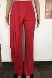 Euramerican Women Fashion Pure Color Long Pants LD8358