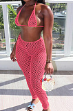 Fashion Sexy Net Yarn Hang A Neck Swimsuits Three Piece ALS252 