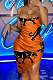 Sexy Condole Belt Leopard Pattarn Package Buttocks Mini Dress AYL4081