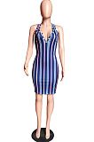 Sexy Casual Stripe Printing Vest Dress WXY8835