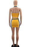 Casual Trendy Halter Neck Vest Sport Skirts Sets AYA7010