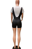 Casual Multi Suspender Pant Short Sleeve Shorts Sets FM6212