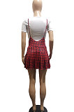 Women Condole Belt Pleated Skirts Sets BLE2287
