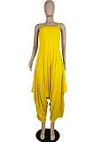 Sexy Pure Color Sling Wide Leg Jumpsuits E8598