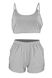Sport Fitness Casual Backless Pure Color Shorts Sets HR8173