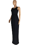 Euramerican Fashion Sleeveless Vest Have Pocket Casual Long Dress E8597
