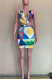 Women Multi Printing Mini Dress ASM6113