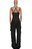 Personality Pure Color Net Yarn Jumpsuits Two-Pieces AYL88801