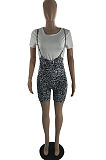 Euramerican Summer Colorful Leopard Print Sling Shorts +T-Shirts Short Sleeve Sets LSN798