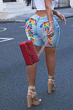 Euramerican Women Trendy Bandage Cowboy Shorts WE8919