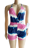 Fashion Sexy Sling Backless Tie Dye Jumpsuits WM2514