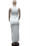 Summer Fashion Printing Casual Vest Long Dress WT9139