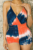 Fashion Sexy Sling Backless Tie Dye Jumpsuits WM2514