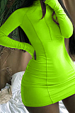 Fashion Casual Tight Zipper Package Buttocks Dress CL6069