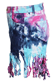 Fashion Sexy Tassel Colorful Tie Dye Cowboy SMR2358
