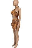 Euramerican Women Fashion Casual Chest Wrap Mini Dress ATE65001