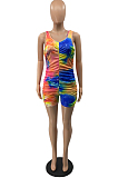 Fashion Tie Dye Sleeveless Romper Shorts SYY8062
