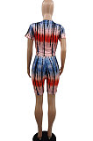 Women Tie Dye Printing Casual Shorts Sets GB8019