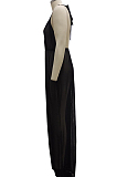 Sexy Fashion Net Yarn Spliced Bind Wide Leg Jumpsuits SMR10019