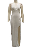 Night Club Stretch Net Yarn Fashion Long Dress SMR10105