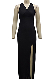 Night Club Stretch Net Yarn Fashion Long Dress SMR10105