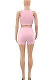 Pink Casual Sexy Vest Shorts Sets PY810-1