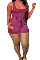 Purple Sexy Vest Shorts Stakerope Casual Shorts Sets SFM0274-5
