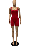 Euramerican Sling Pure Color Sexy Bodycon Jumpsuits FH131